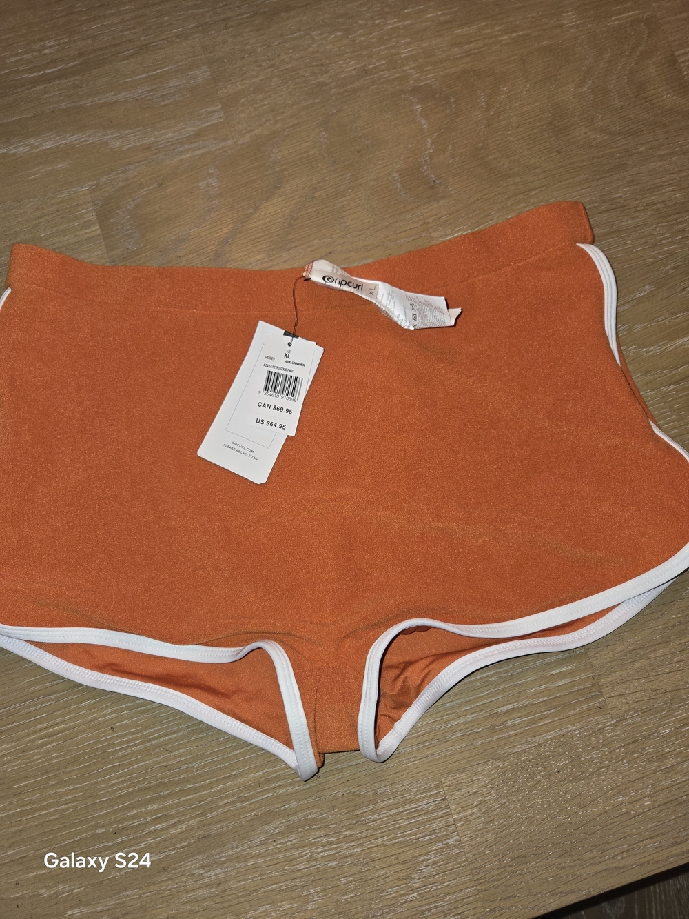 Rip Curl Athletic Terry Shorts Azalea Retro Good Pant  Cinnamon Sz XL New